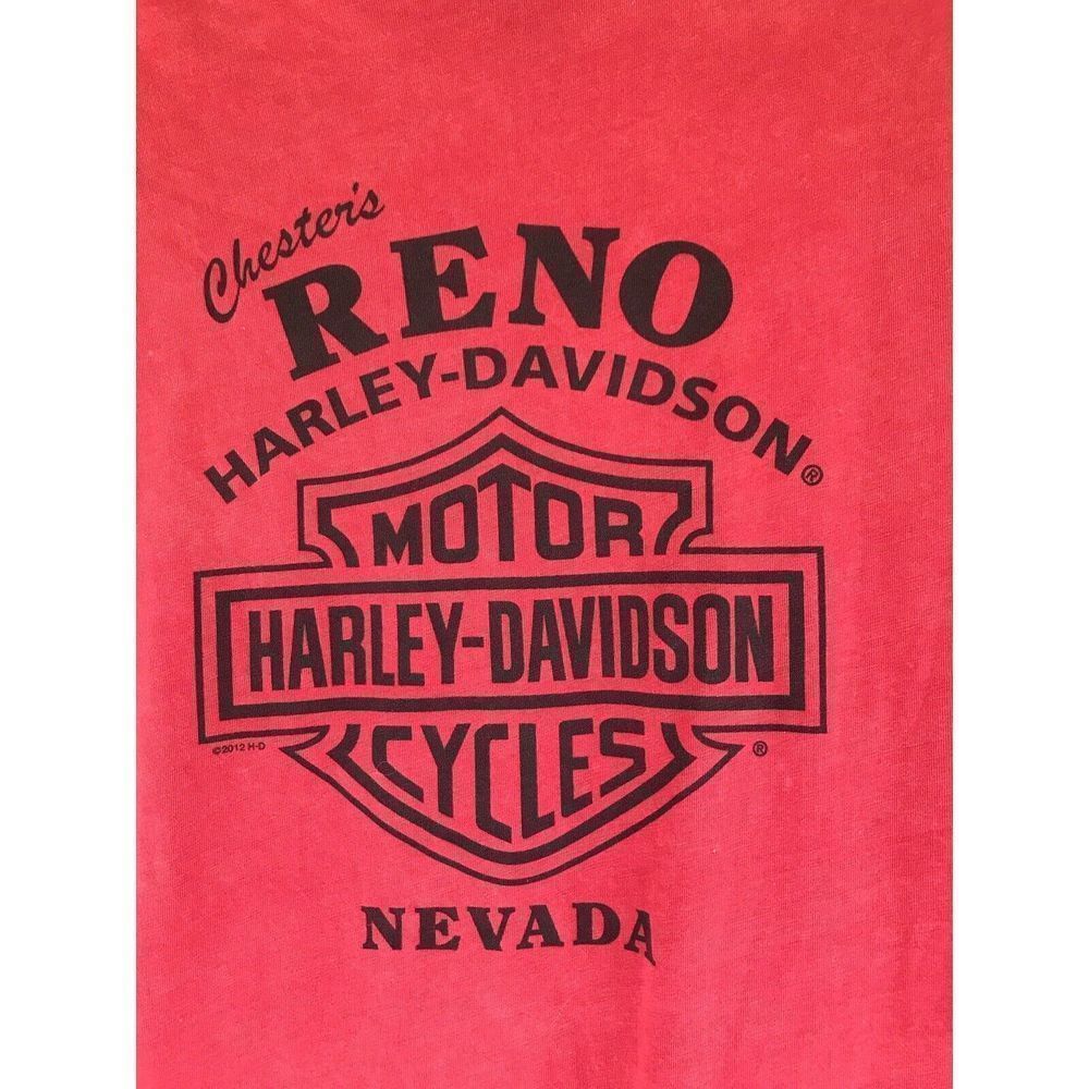 Biker Tee Harley Davidson Reno, NV.  Red T-shirt  Women Size M- RK Stratman